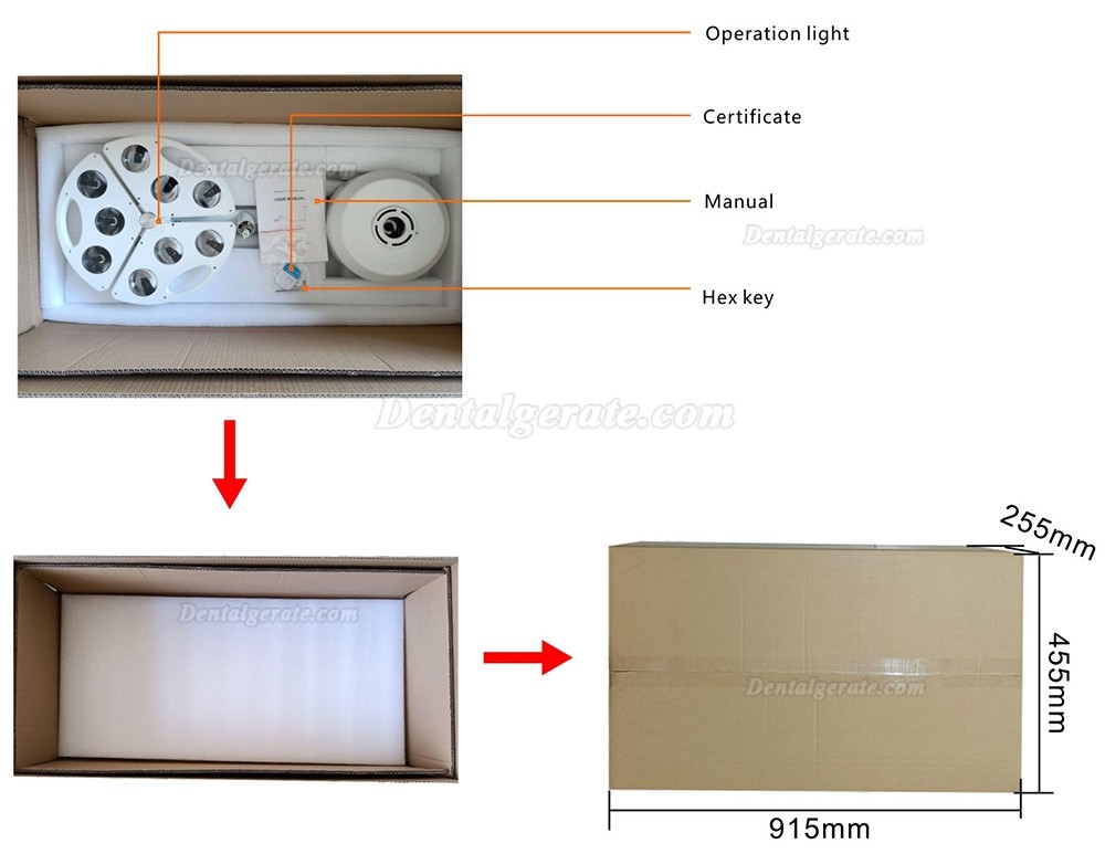 KWS KD-2012D-5 90W Dental LED Schattenlose Lampe, OP-deckenleuchte